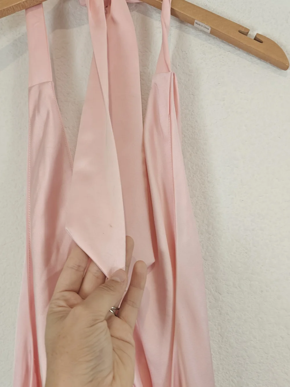 Ramy Brook Carey Rose Quartz Satin Halter Maxi Gown Open Back Formal Dress 00